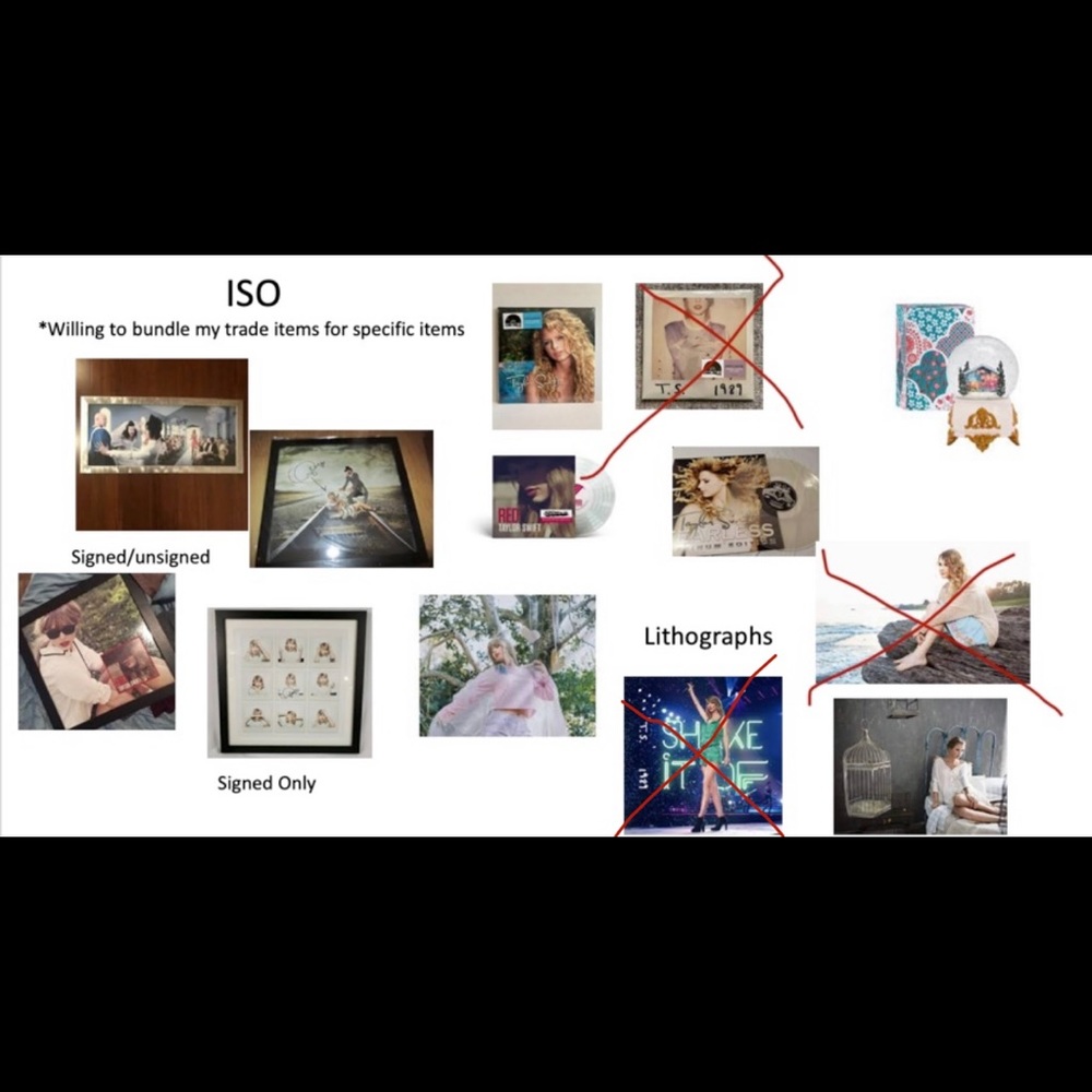 ISO Taylor Swift Items and lithographs!